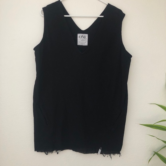 One Teaspoon Black Linen Mini Dress - Picture 4 of 4